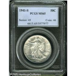 1941-S 50C  MS65 PCGS. Lustrous surfaces remain ess