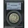 Image 1 : 1942 50C  MS64 PCGS. Lustrous surfaces display some
