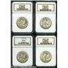 Image 1 : 1942-D 50C  MS66 NGC, four coins, all typically bol