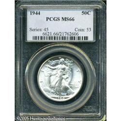 1944 50C  MS66 PCGS. White surfaces are fully brill
