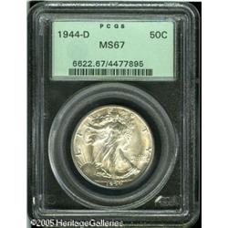 1944-D 50C  MS67 PCGS. Booming luster and adequatel