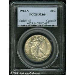 1944-S 50C  MS64 PCGS. A light champagne obverse an