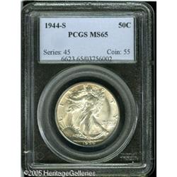 1944-S 50C  MS65 PCGS. Near-brilliant surfaces reve