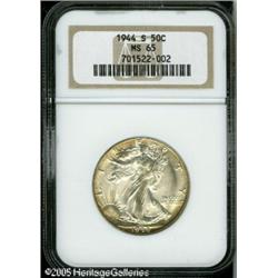 1944-S 50C  MS65 NGC. Perhaps the challenging issue