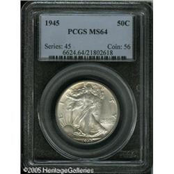 1945 50C  MS64 PCGS. Well struck, including nice de