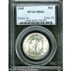 1945 50C  MS66 PCGS. Fully lustrous surfaces are vi