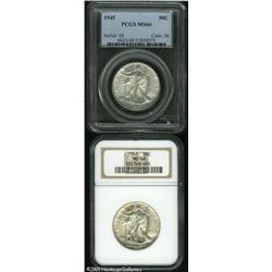 1945 50C  MS66 PCGS, brilliant, lustrous surfaces t