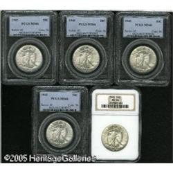 1945 50C  MS66 PCGS, four coins, and a 1945 MS66