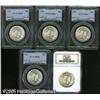 Image 1 : 1945 50C  MS66 PCGS, four coins, and a 1945 MS66