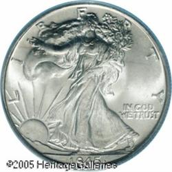 1945 50C  MS67 PCGS. Fully struck and brilliant thr