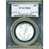Image 1 : 1945-S 50C  MS66 PCGS. Large S. A snow-white and de