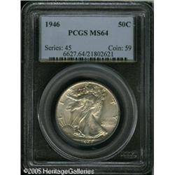 1946 50C  MS64 PCGS. Crisply struck and fully lustr