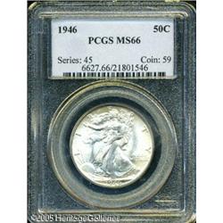 1946 50C  MS66 PCGS. Lustrous surfaces reveal just