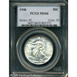 1946 50C  MS66 PCGS. Extremely lustrous displaying
