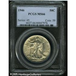 1946 50C  MS66 PCGS. This is a satiny Gem with bril