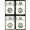 Image 1 : 1946-D 50C  MS66 NGC, four pieces, all well defined