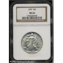 1947 50C  MS66 NGC. Just a faint hint of color occu