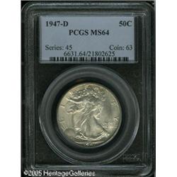 1947-D 50C  MS64 PCGS. This issue is often tough to