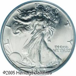 1936 50C  PR66 PCGS. White, opaque toning liberally