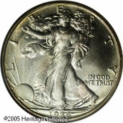 1936 50C  PR67 NGC. The obverse of this high qualit