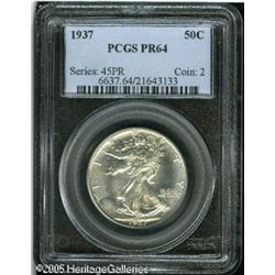 1937 50C  PR64 PCGS. Sharply struck with just a tra