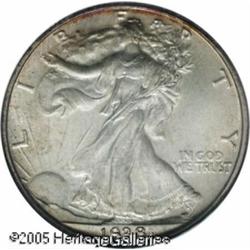 1938  50C PR67 NGC. Light freckles of tobacco-gold