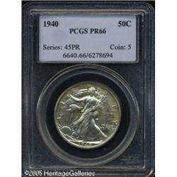1940 50C  PR66 PCGS. Steaks of amber toning are pre