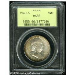 1949-S 50C  MS66 PCGS.  A popular key date in the F