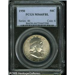 1950 50C  MS66 Full Bell Lines PCGS. A touch of col