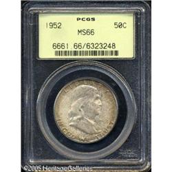 1952 50C  MS66 PCGS. Beige-gray lustrous surfaces r