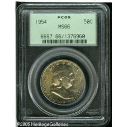 1954 50C  MS66 PCGS. Lustrous surfaces are bathed i