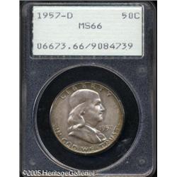 1957-D 50C  MS66 PCGS. Well preserved surfaces are