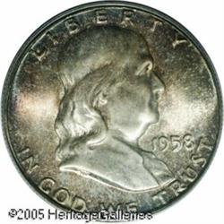 1958 50C  MS67 Full Bell Lines PCGS. A blanket of m