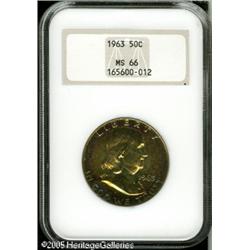 1963 50C  MS66 NGC. This radiant Franklin is bright