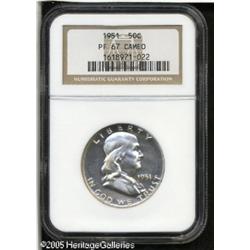 1951 50C  PR67 Cameo NGC. Tied for the finest Cameo