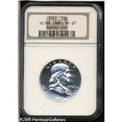 1957 50C  PR67 Ultra Cameo NGC. The Liberty Bell ha