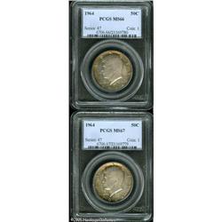1964 50C  MS66 PCGS, Type Two Reverse, beautiful go