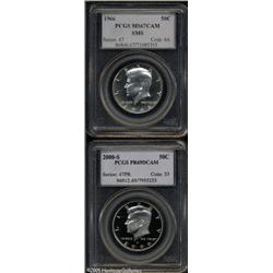 1966 50C  SMS MS67 Cameo PCGS, a lightly toned and