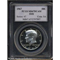 1967 50C  SMS MS67 Deep Cameo PCGS. Excellent cameo
