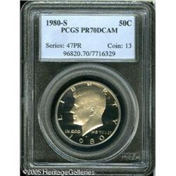 1980-S 50C  PR70 Deep Cameo PCGS. A lovely black an
