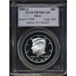 1993-S 50C  Silver PR70 Deep Cameo PCGS. An awesome