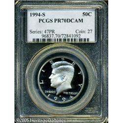 1994-S 50C  Clad PR70 Deep Cameo PCGS. Spotless, un