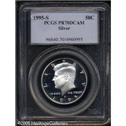 1995-S 50C  Silver PR70 Deep Cameo PCGS. A seemingl