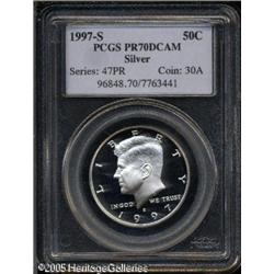 1997-S 50C  Silver PR70 Deep Cameo PCGS. Great fiel