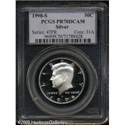 1998-S 50C  Silver PR70 Deep Cameo PCGS. Fabulous w