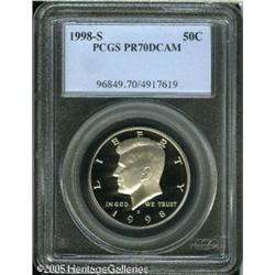 1998-S 50C  Clad PR70 Deep Cameo PCGS. An unimprova