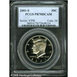 2001-S 50C  Clad PR70 Deep Cameo PCGS. Virtual perf
