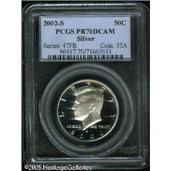2002-S 50C  Silver PR70 Deep Cameo PCGS. Deeply ref