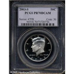 2003-S 50C  PR70 Deep Cameo PCGS. A beautiful black