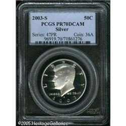 2003-S 50C  Silver PR70 Deep Cameo PCGS. Stunning w